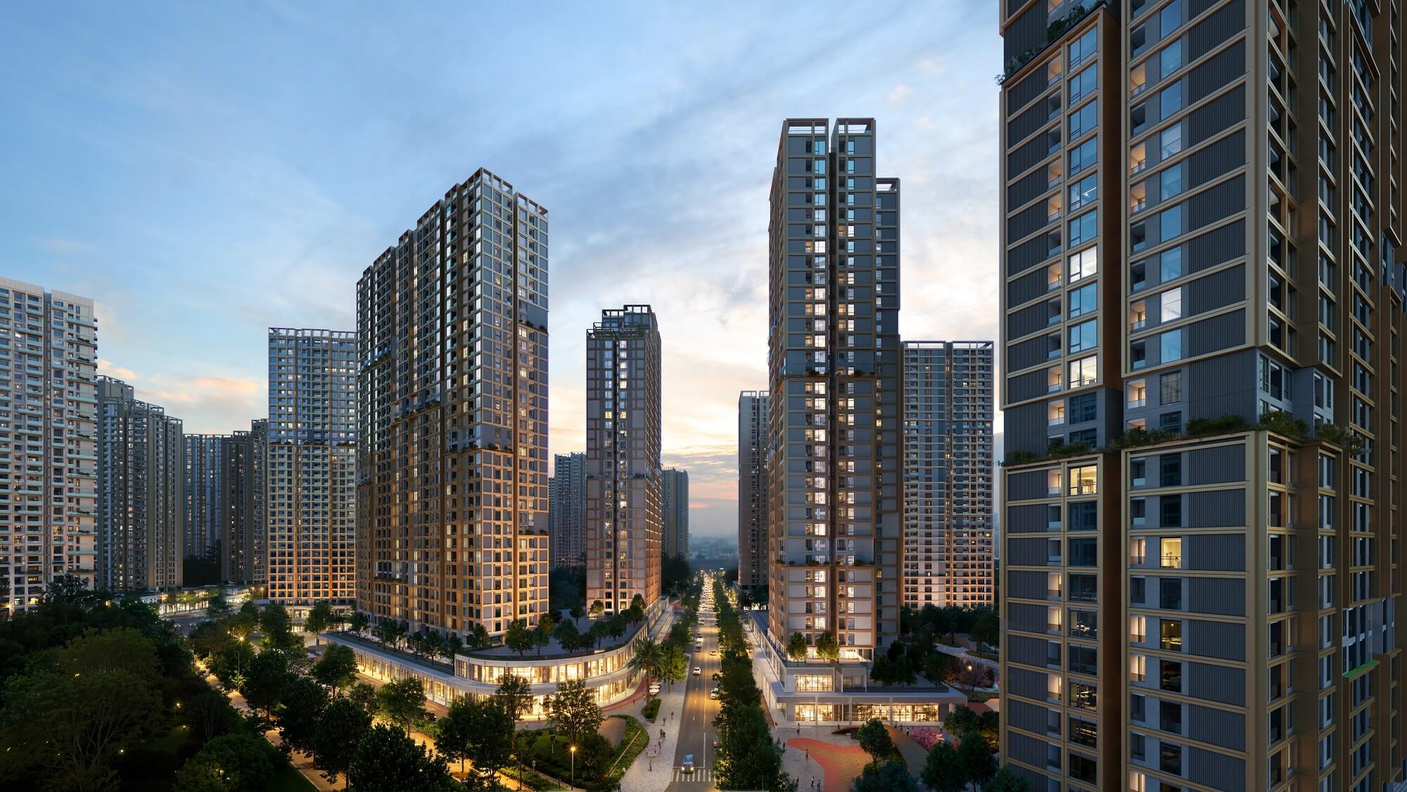 Cảnh quan nội khu The Cityon